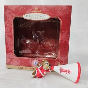 Vtg Hallmark Keepsake Ornament Nebraska Corn Huskers College Collection 1999 B
